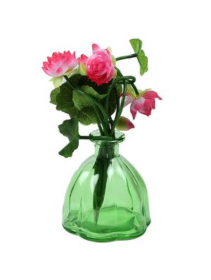 oval jar styled tranparent green vase - 15938980 - Standard Image - 3