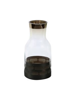 transparent with opaque black base fusion glass vase - 15938995 - Standard Image - 2