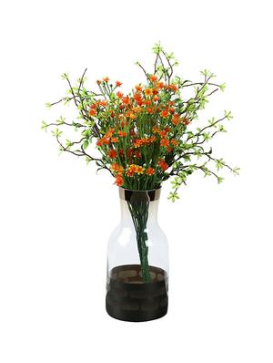 transparent with opaque black base fusion glass vase - 15938995 - Standard Image - 3