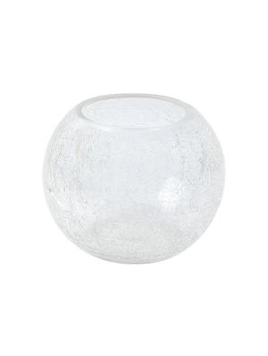 hand blown crinkled glass round vase - 15939019 - Standard Image - 3