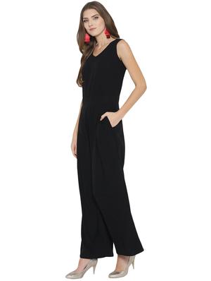 v-neck pleat detail jumpsuit - 15939095 - Standard Image - 2