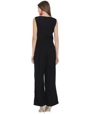 v-neck pleat detail jumpsuit - 15939095 - Standard Image - 3