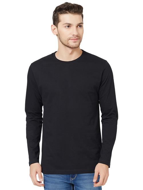 black solid t-shirt - 15939122 - Standard Image - 1