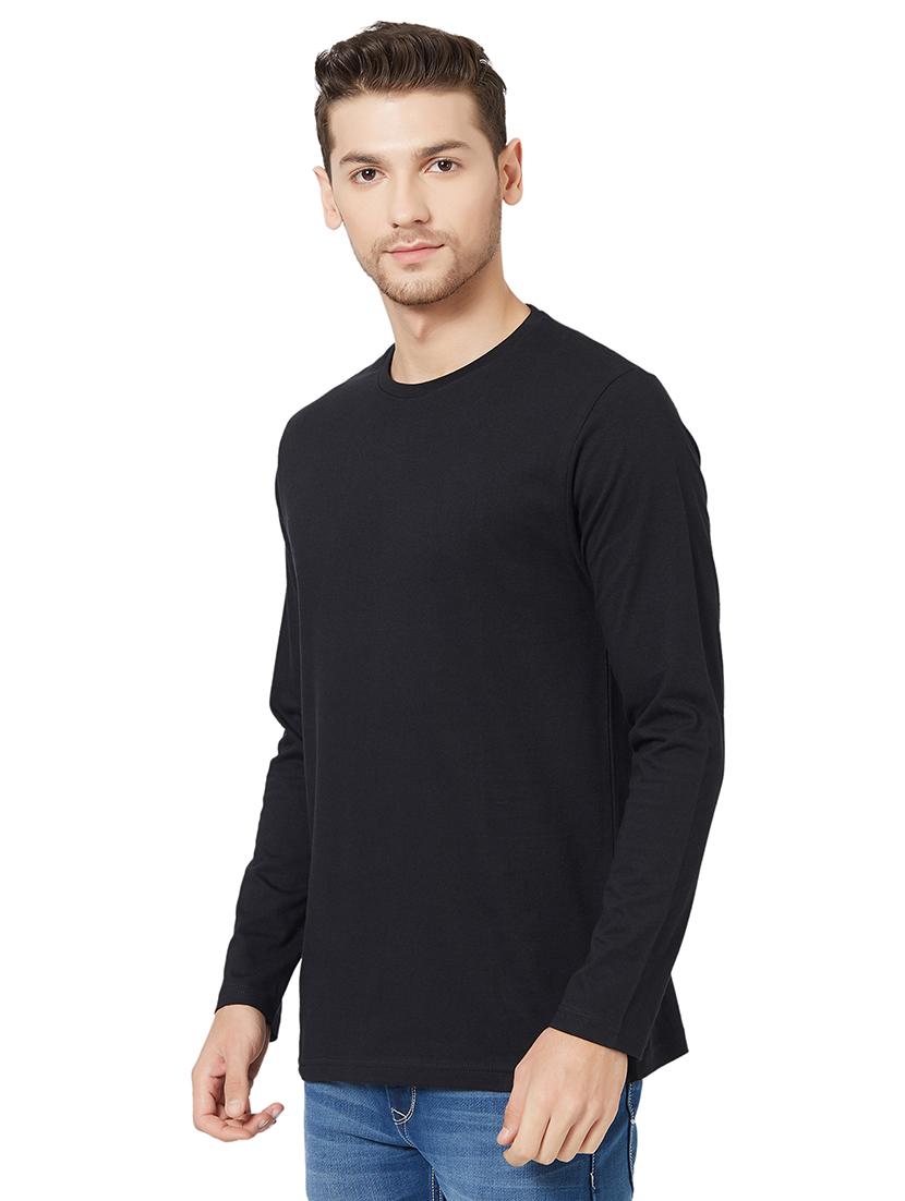 black solid t-shirt - 15939122 - Zoom Image - 2