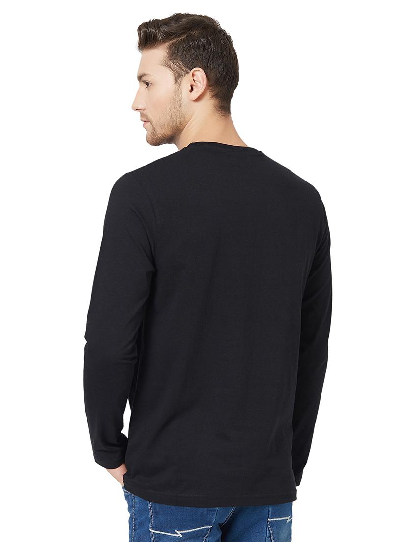 black solid t-shirt - 15939122 - Zoom Image - 3