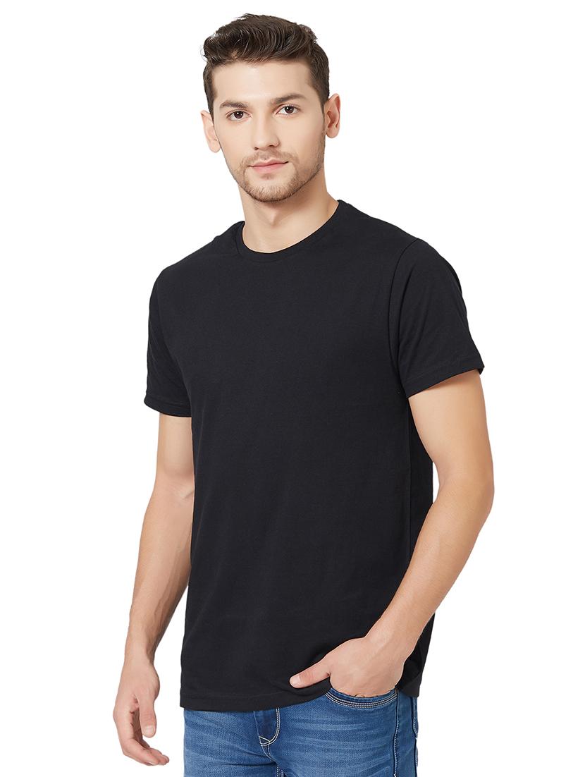 black solid t-shirt - 15939124 - Zoom Image - 2