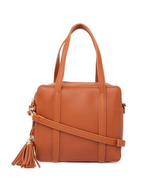 brown leatherette (pu) regular handbag - 15939458 - Very Small Image - 1
