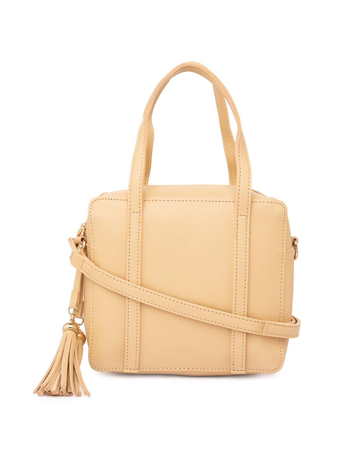 beige leatherette (pu) regular handbag - 15939459 - Zoom Image - 1