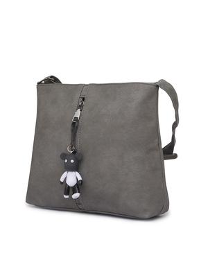 grey leatherette (pu) regular sling bag - 15939463 - Standard Image - 4