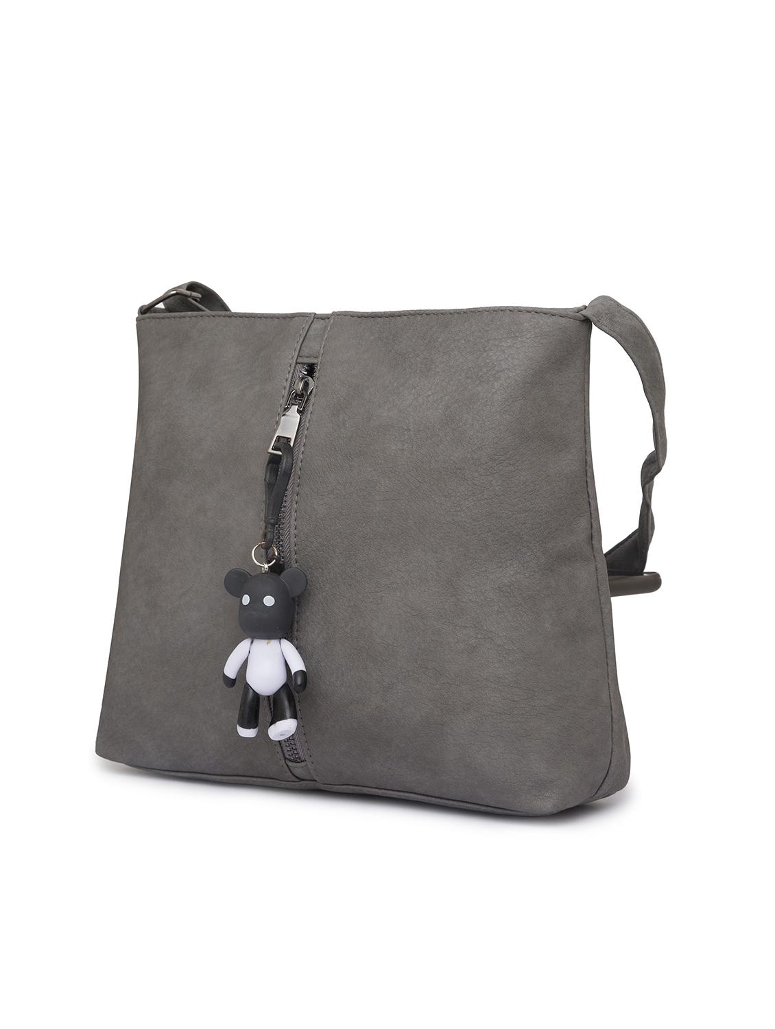 grey leatherette (pu) regular sling bag - 15939463 - Zoom Image - 4