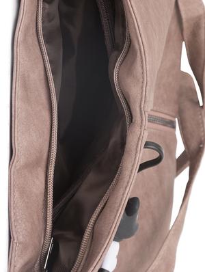 brown leatherette (pu) regular sling bag - 15939464 - Standard Image - 3