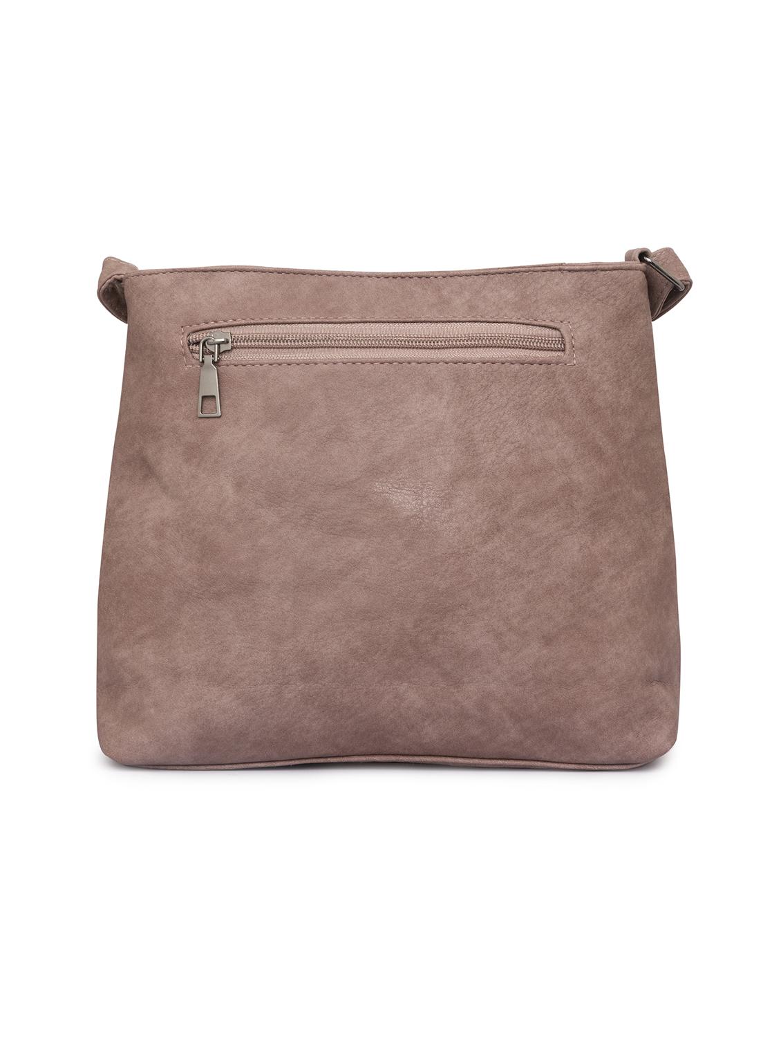 brown leatherette (pu) regular sling bag - 15939464 - Zoom Image - 2