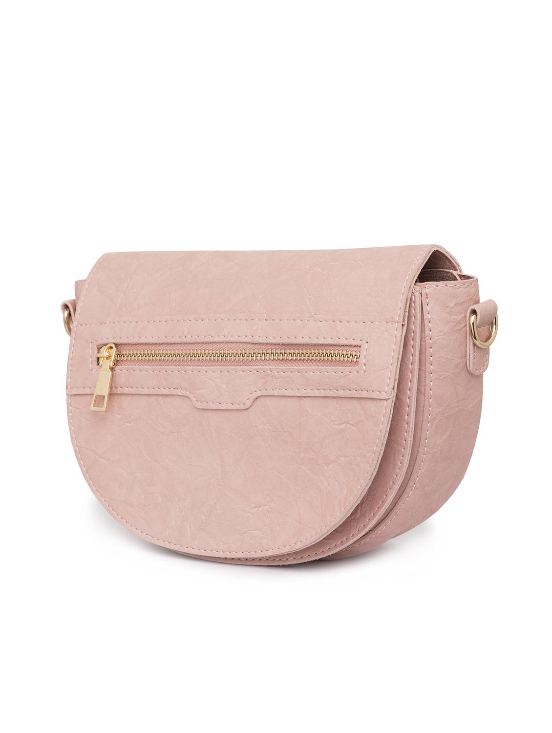 pink leatherette (pu) regular sling bag - 15939473 - Zoom Image - 4