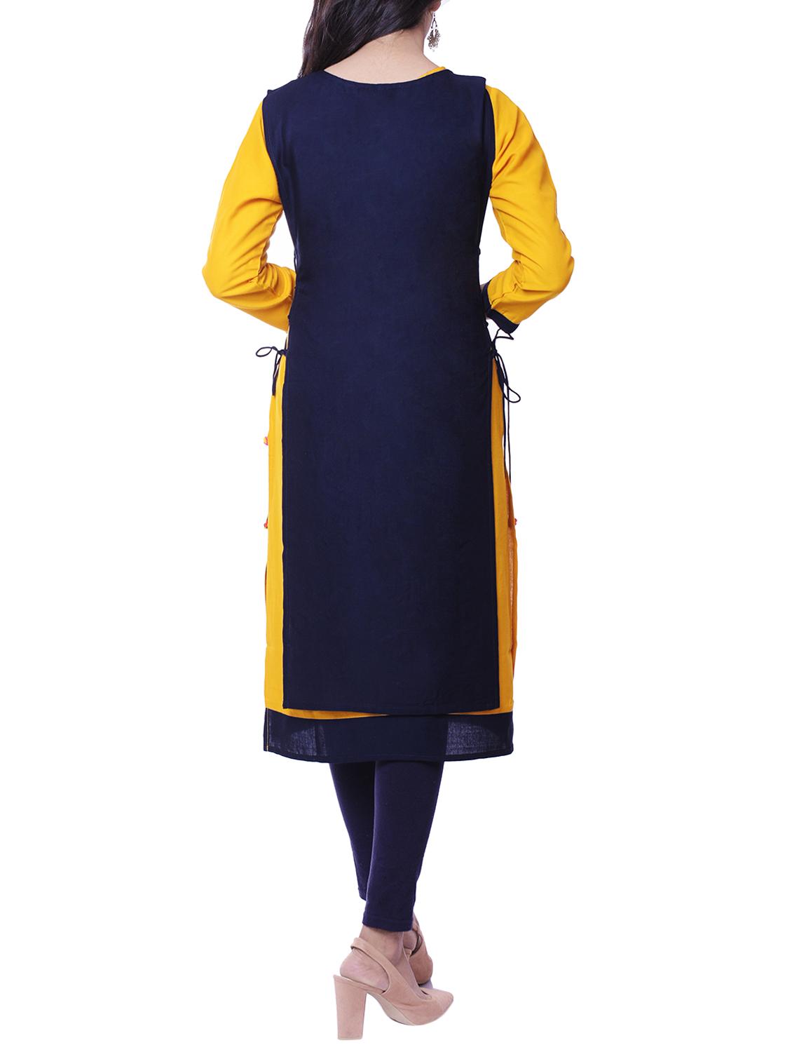 embroidered straight kurta - 15939803 - Zoom Image - 3