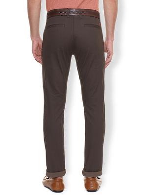 brown cotton blend chinos - 15940083 - Standard Image - 2