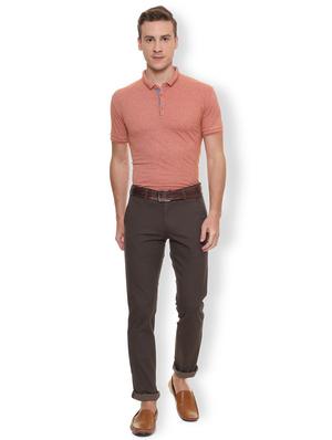 brown cotton blend chinos - 15940083 - Standard Image - 3