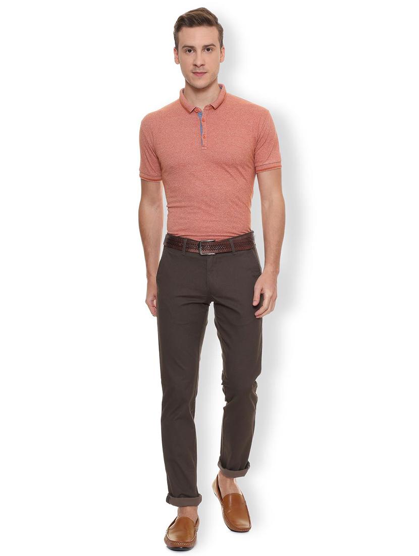 brown cotton blend chinos - 15940083 - Zoom Image - 3