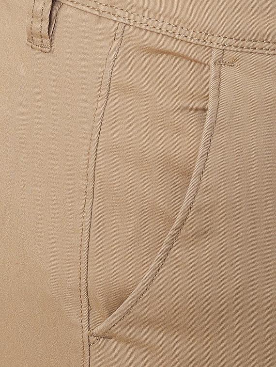 beige cotton blend chinos - 15940085 - Zoom Image - 4