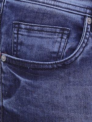 blue cotton blend washed jeans - 15940152 - Standard Image - 4
