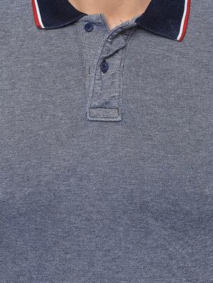 blue cotton blend polo t-shirt - 15940226 - Standard Image - 4