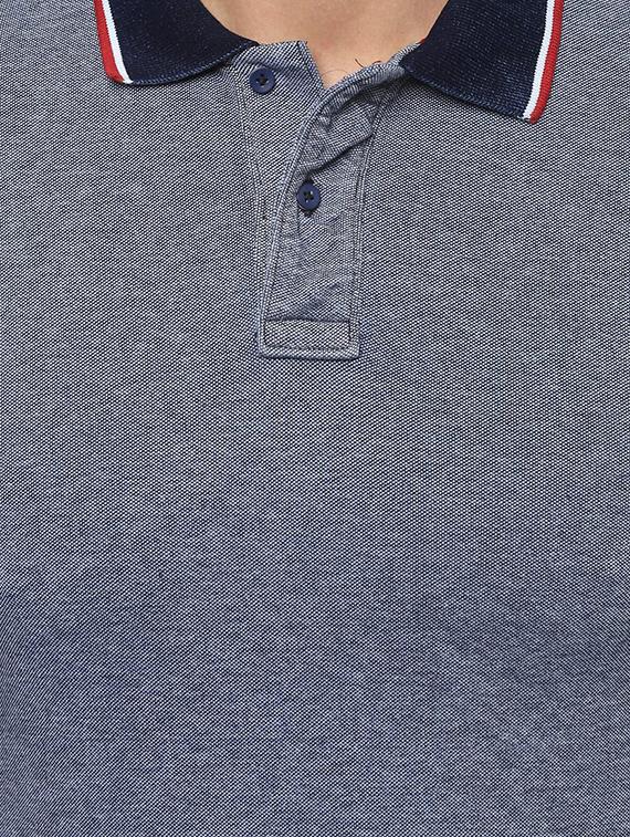 blue cotton blend polo t-shirt - 15940226 - Zoom Image - 4