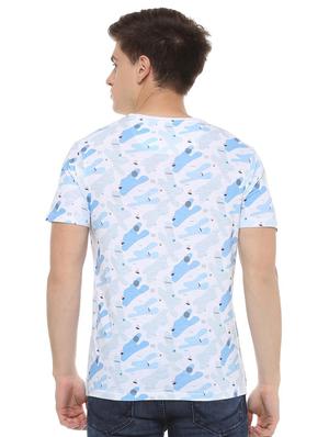 blue cotton all over print t-shirt - 15940272 - Standard Image - 2