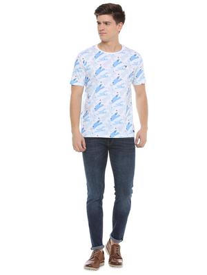 blue cotton all over print t-shirt - 15940272 - Standard Image - 3