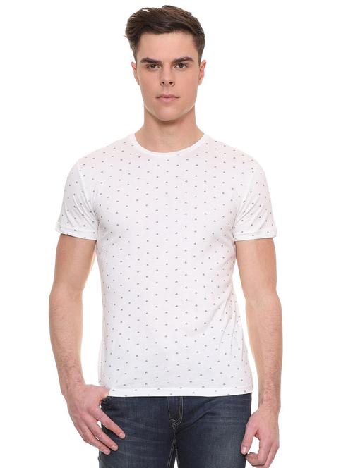 white printed t-shirt - 15940282 - Standard Image - 1