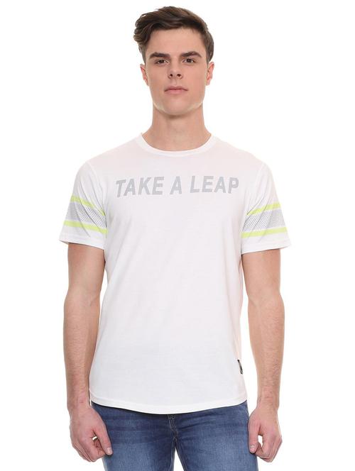 white typographic t-shirt - 15940343 - Standard Image - 1