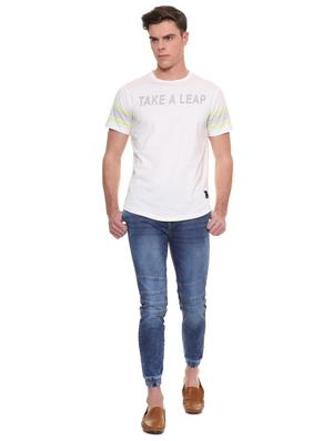white typographic t-shirt - 15940343 - Standard Image - 3