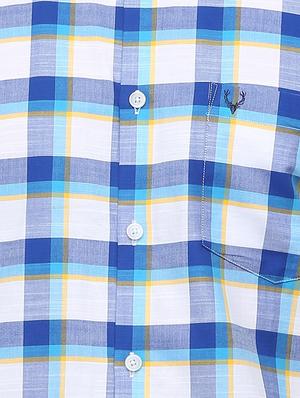 blue checkered casual shirt - 15940359 - Standard Image - 4