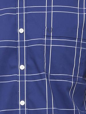 blue checkered casual shirt - 15940369 - Standard Image - 4