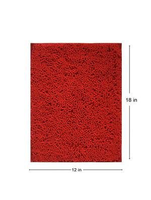 lushomes chenille rococco red thick and fluffy 2200 gsm bathmat - 15940582 - Standard Image - 5