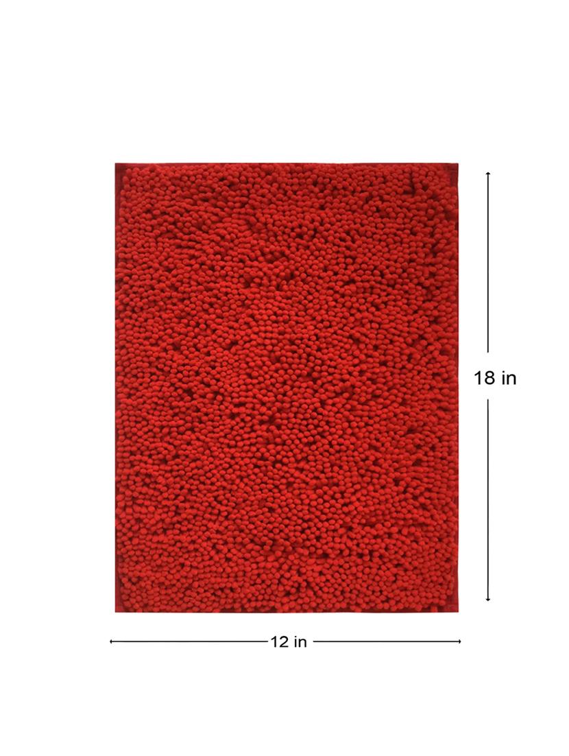 lushomes chenille rococco red thick and fluffy 2200 gsm bathmat - 15940582 - Zoom Image - 5