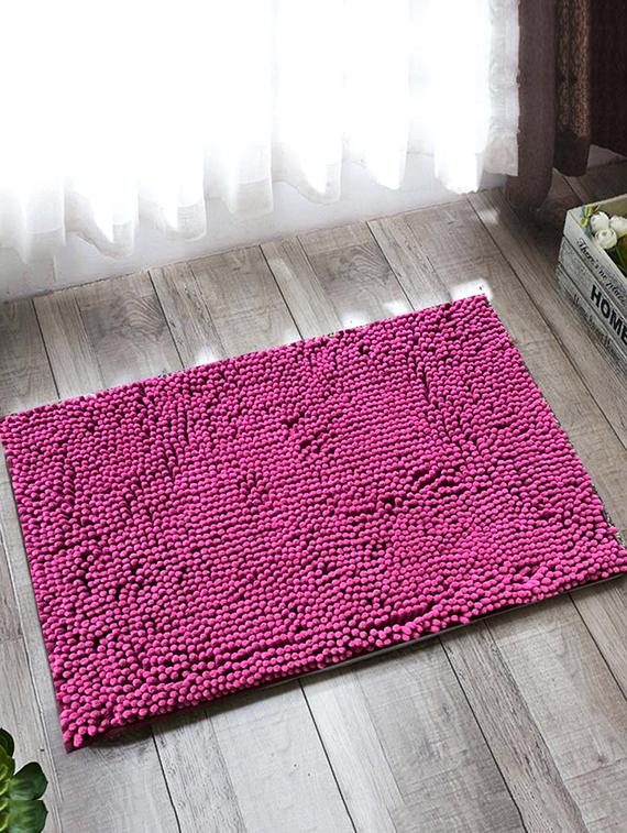 lushomes chenille rasberry rose thick and fluffy 2200 gsm bathmat - 15940589 - Zoom Image - 1