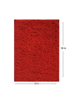 lushomes chenille rococco red thick and fluffy 2200 gsm bathmat - 15940592 - Standard Image - 5