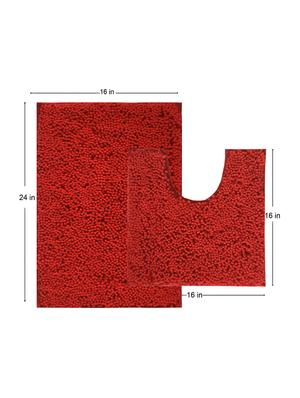 lushomes chenille rococco red thick and fluffy 2200 gsm bathmat - 15940602 - Standard Image - 5