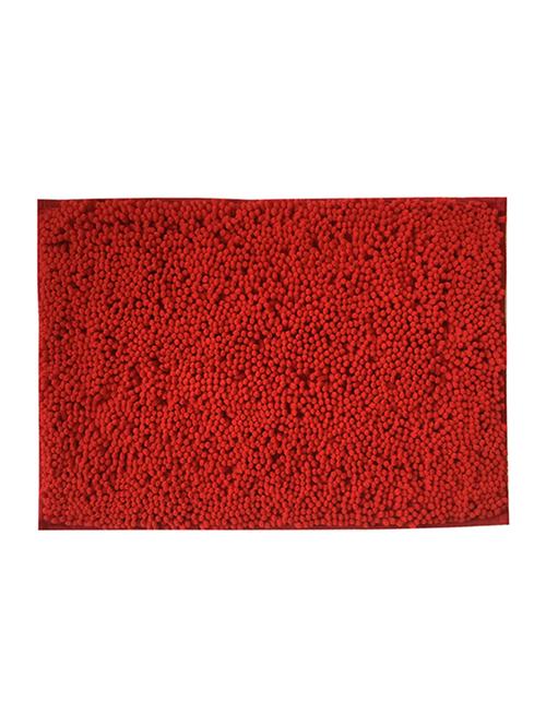 lushomes chenille rococco red thick and fluffy 2200 gsm bathmat - 15940612 - Standard Image - 1