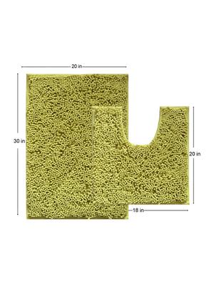 lushomes chenille olive green thick and fluffy 2200 gsm bathmat - 15940617 - Standard Image - 5
