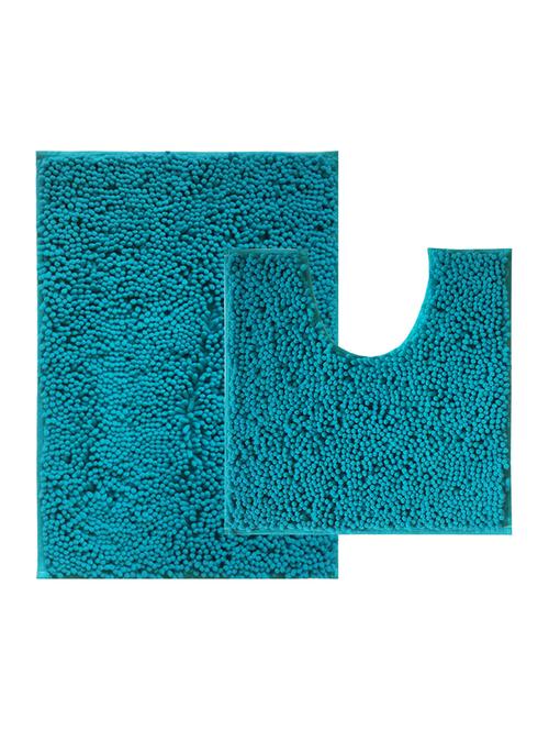 lushomes chenille peacock thick and fluffy 2200 gsm bathmat - 15940621 - Standard Image - 1