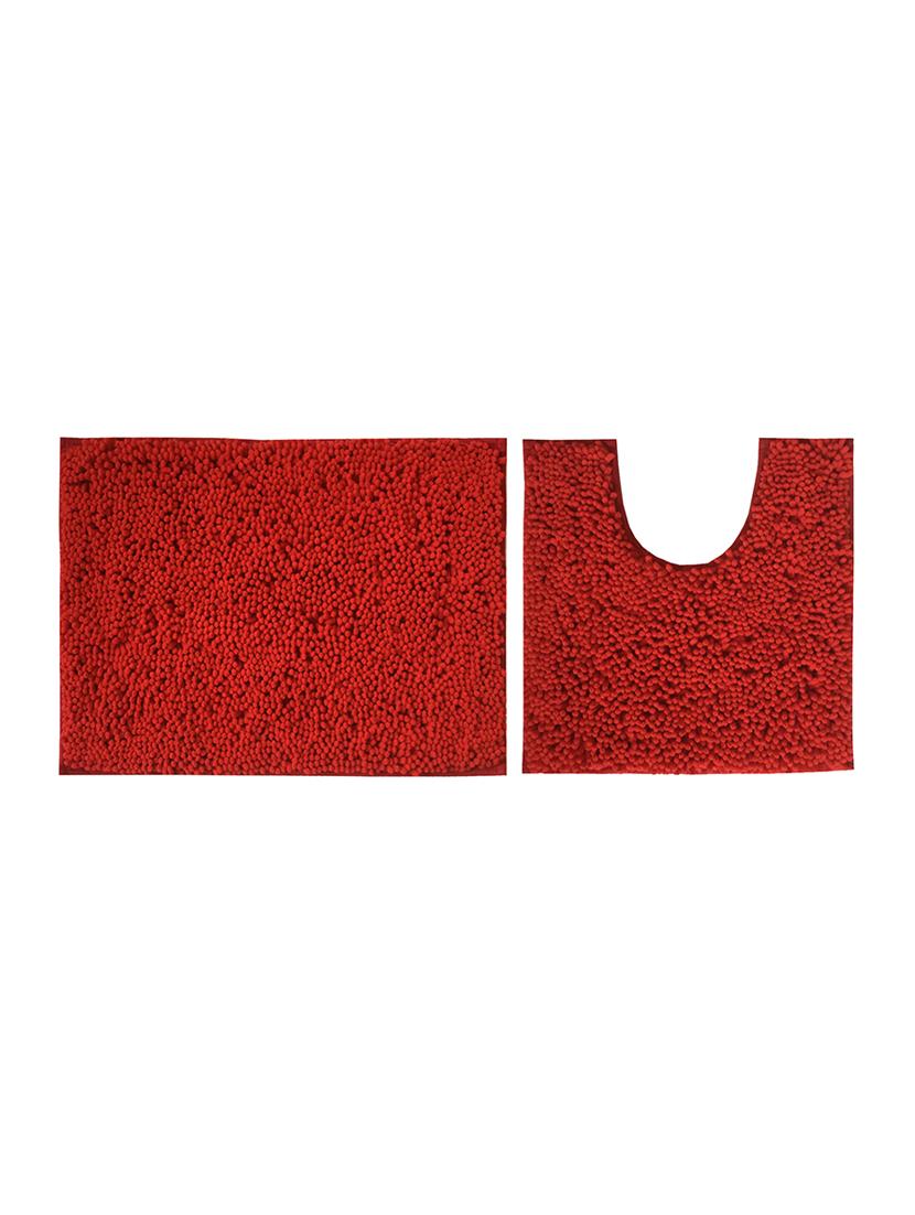 lushomes chenille rococco red thick and fluffy 2200 gsm bathmat - 15940622 - Zoom Image - 2