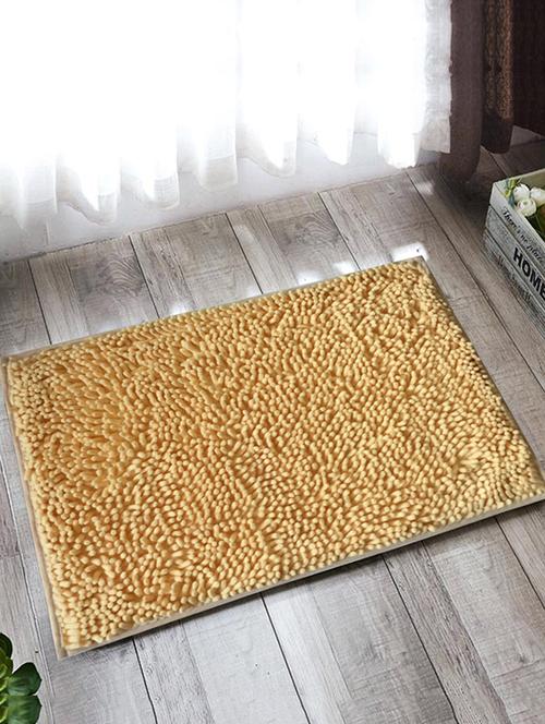 lushomes beige thick and fluffy chenille 1200 gsm bathmat - 15940627 - Standard Image - 1