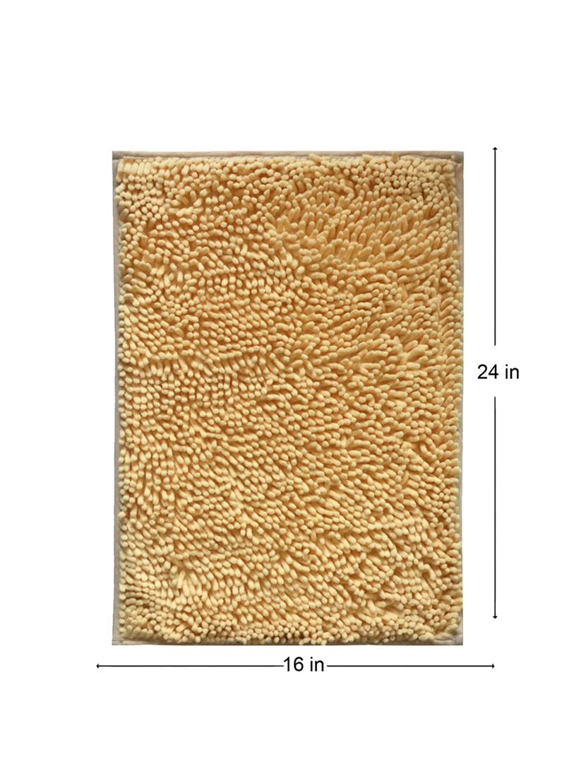 lushomes beige thick and fluffy chenille 1200 gsm bathmat - 15940627 - Zoom Image - 5