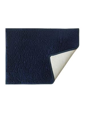 lushomes navy thick and fluffy chenille 1200 gsm bathmat - 15940629 - Standard Image - 3