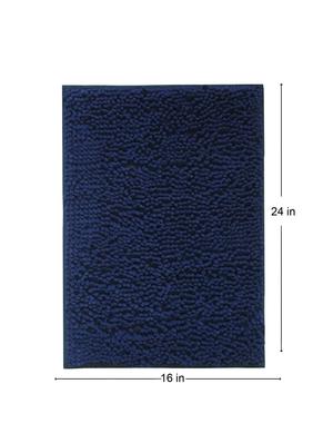 lushomes navy thick and fluffy chenille 1200 gsm bathmat - 15940629 - Standard Image - 5