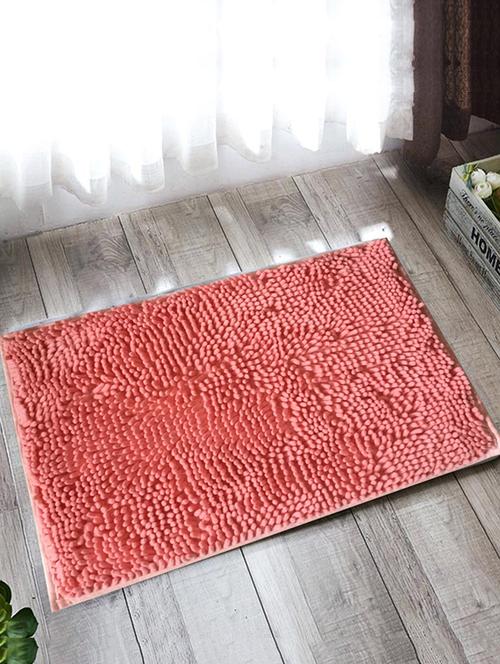 lushomes pink thick and fluffy chenille 1200 gsm bathmat - 15940630 - Standard Image - 1