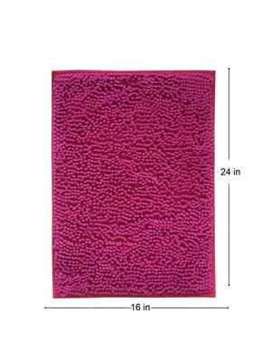 lushomes amaranth thick and fluffy chenille 1200 gsm bathmat - 15940631 - Standard Image - 5