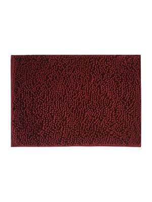 lushomes burgundy thick and fluffy chenille 1200 gsm bathmat - 15940633 - Standard Image - 2