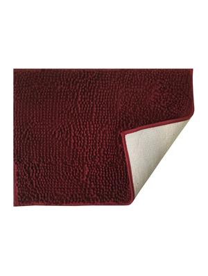 lushomes burgundy thick and fluffy chenille 1200 gsm bathmat - 15940633 - Standard Image - 3