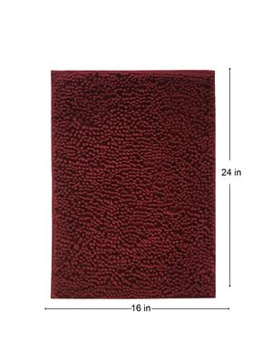 lushomes burgundy thick and fluffy chenille 1200 gsm bathmat - 15940633 - Standard Image - 5